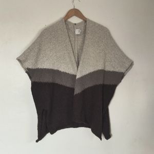 Sonoma Open Front Sweater Pancho Sz Large